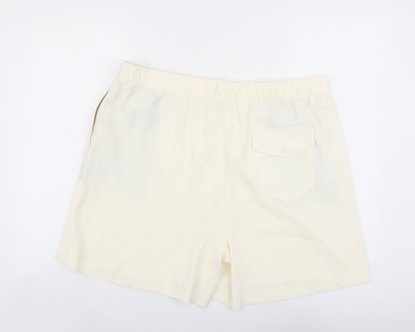 Marks and Spencer Womens Ivory Polyester Bermuda Shorts Size 20 L5 in Regular Pull On
