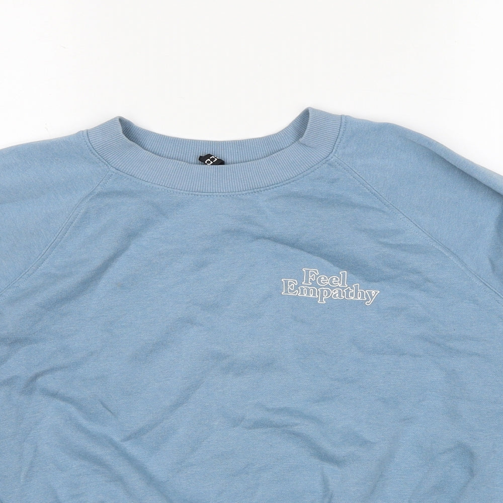 Divided by H&M Womens Blue Cotton Pullover Sweatshirt Size M Pullover - Feel Empathy