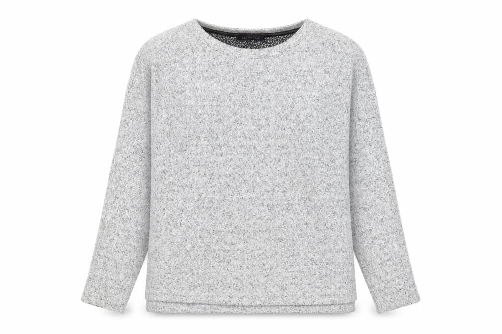 Marks and Spencer Womens Grey Round Neck Polyester Pullover Jumper Size 14