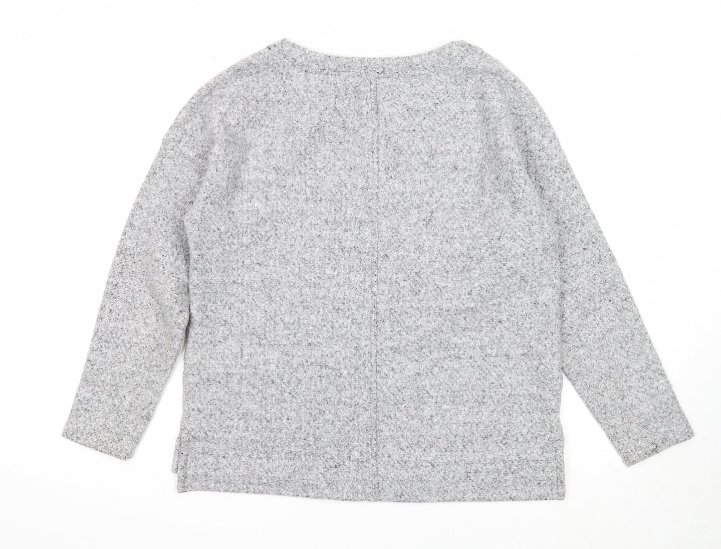 Marks and Spencer Womens Grey Round Neck Polyester Pullover Jumper Size 14