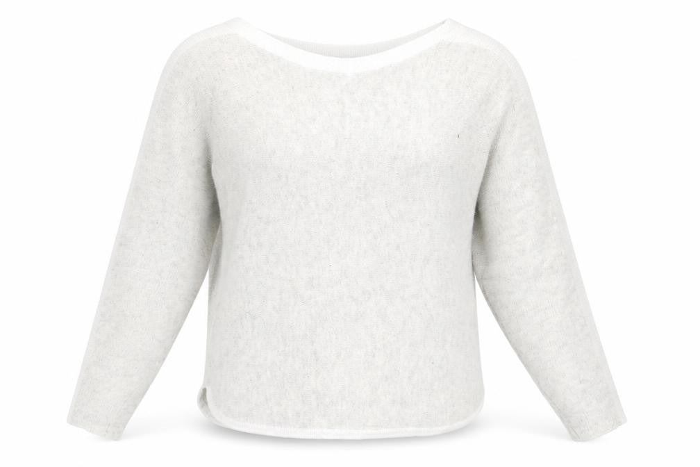 Oasis Womens Grey Boat Neck Viscose Pullover Jumper Size M