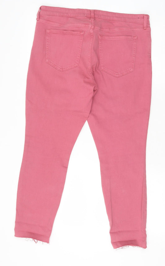 Gap Womens Pink Cotton Skinny Jeans Size 31 in Regular Zip