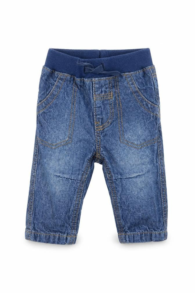 George Baby Blue 100% Cotton Jogger Jeans Size Newborn L50 cm Tie