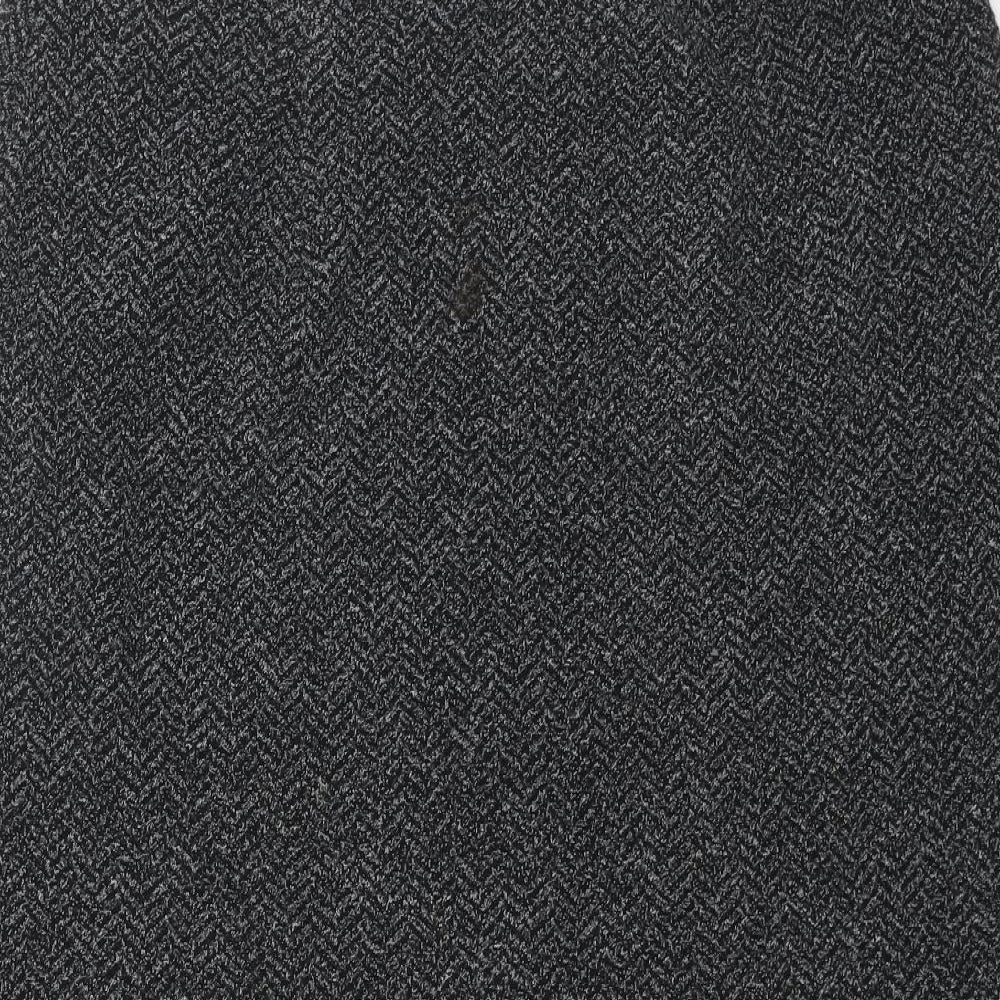 Preworn Womens Grey Herringbone Polyester Straight & Pencil Skirt Size 38 in