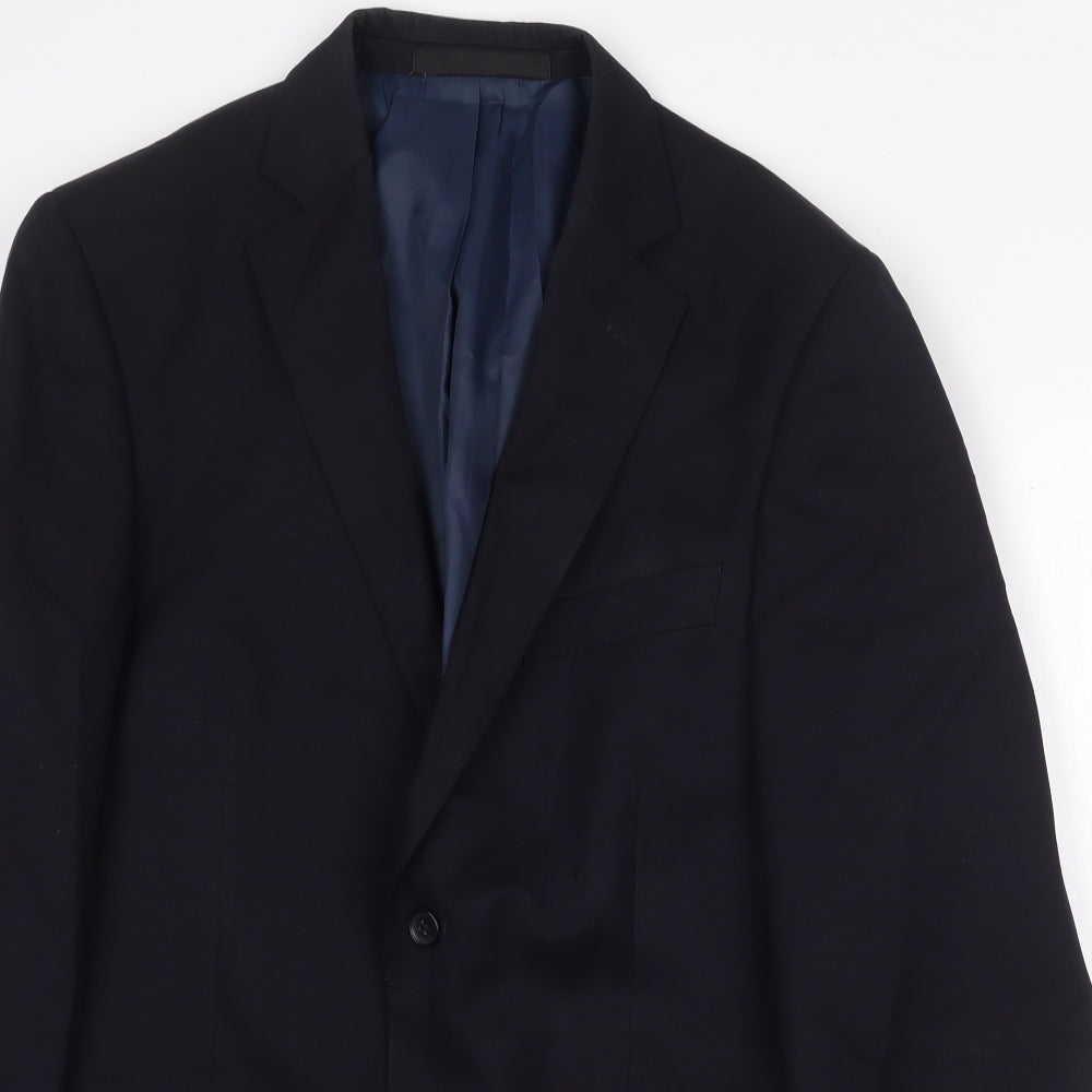 Marks and Spencer Mens Blue Wool Jacket Suit Jacket Size 40 Regular