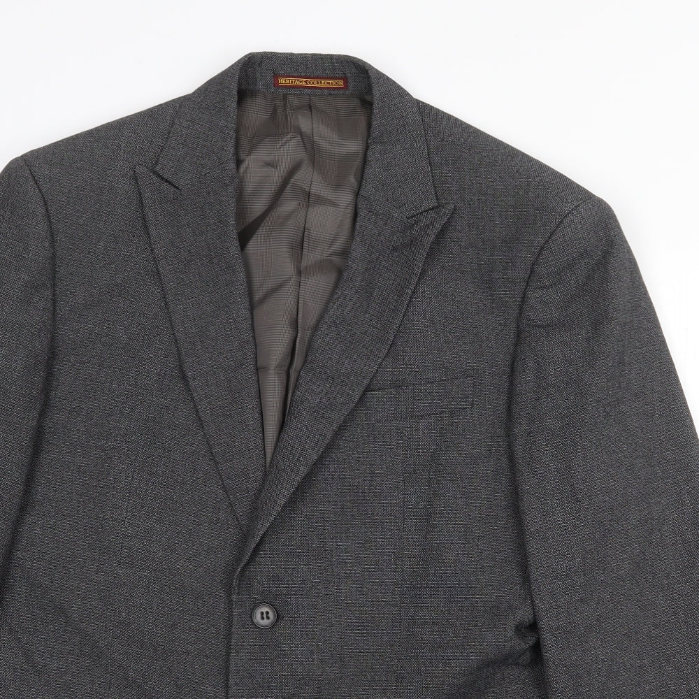 Skopes Mens Grey Polyester Jacket Suit Jacket Size 40 Regular