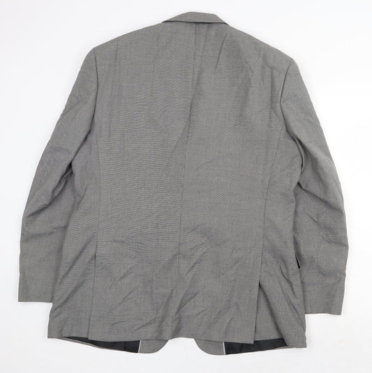 Burton Mens Grey Polyester Jacket Suit Jacket Size 46 Regular