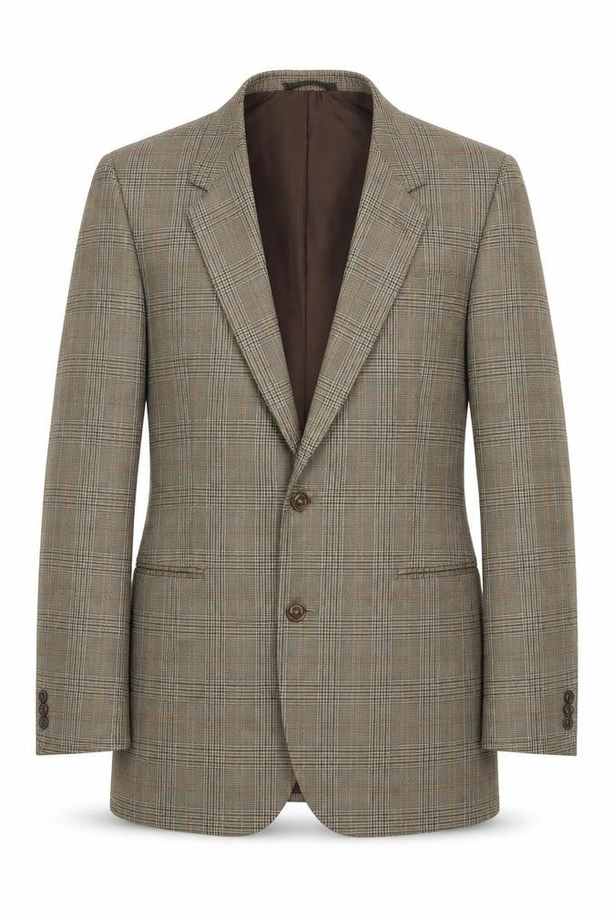 Mens 40 Chest Regular Dunn & Co Brown Two-Button