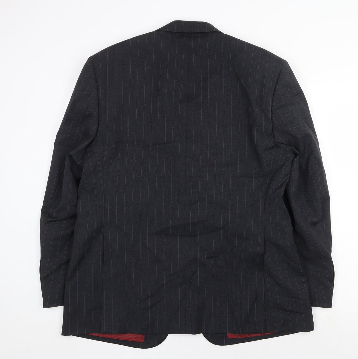 Marks and Spencer Mens Grey Striped Wool Jacket Suit Jacket Size 42 Regular