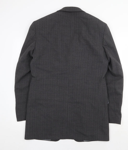 Marks and Spencer Mens Gold Striped Polyester Jacket Suit Jacket Size 40 Regular