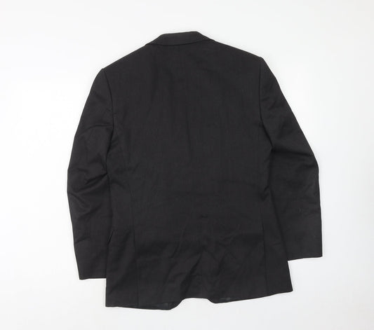 Burton Mens Grey Polyacrylate Fibre Jacket Suit Jacket Size 34 Regular