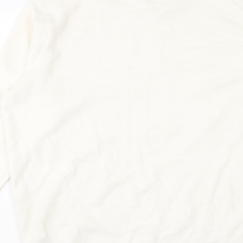 Marks and Spencer Womens Ivory Polyester Pullover Sweatshirt Size M Pullover