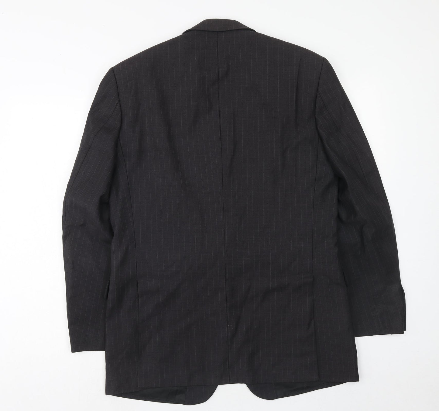 Scott & Taylor Mens Grey Striped Wool Jacket Suit Jacket Size 38 Regular