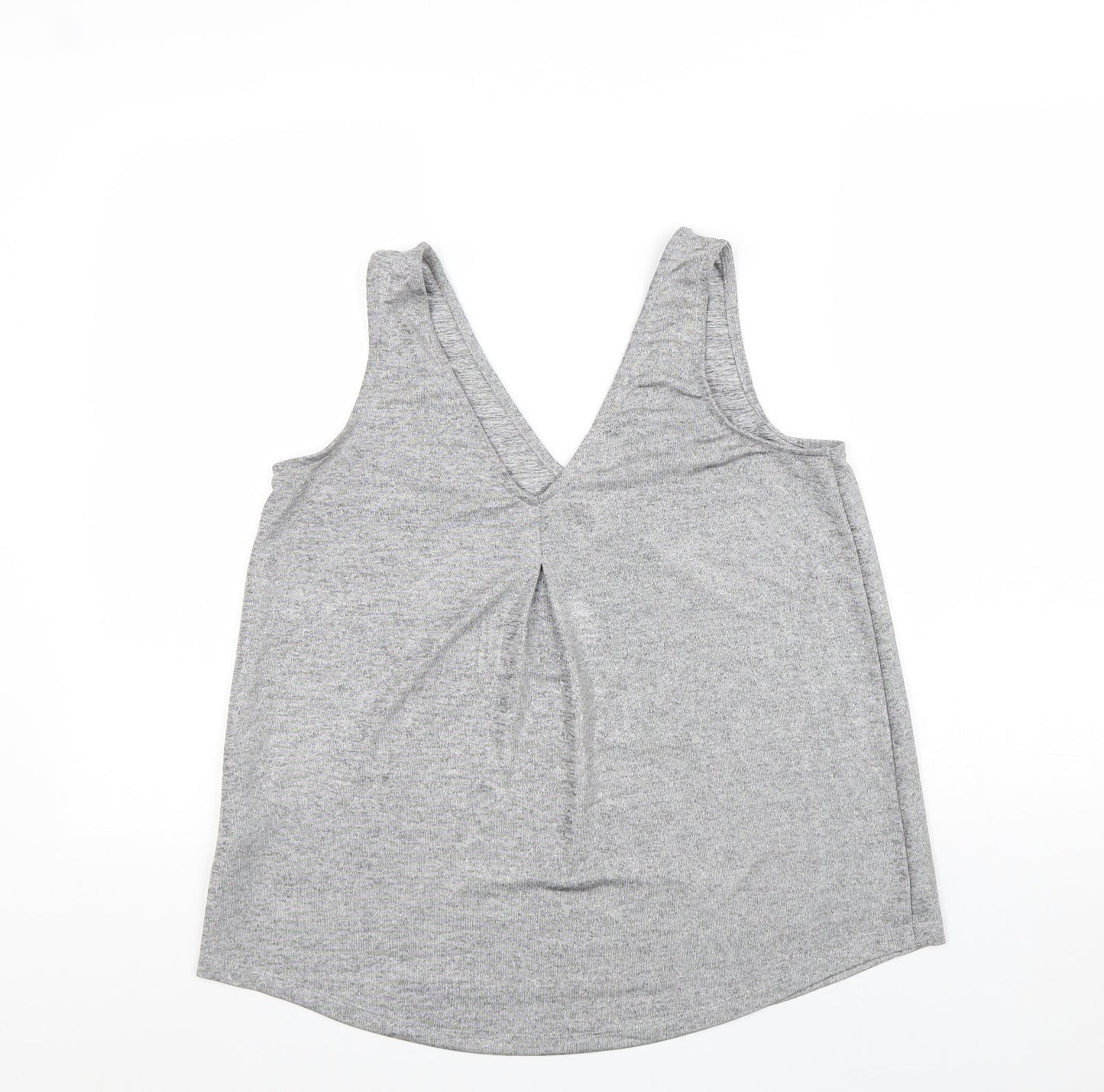 NEXT Womens Grey Polyester Basic Tank Size 10 V-Neck