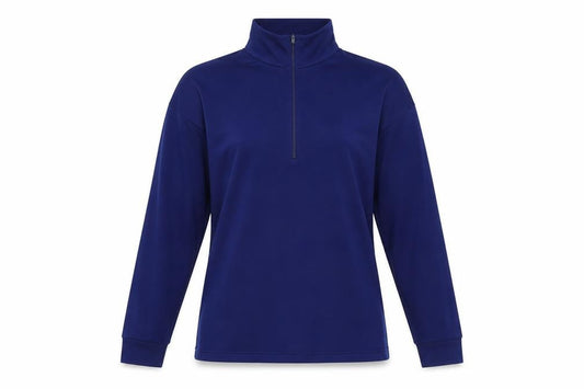 Preworn Womens Blue Polyester Pullover Sweatshirt Size M Zip