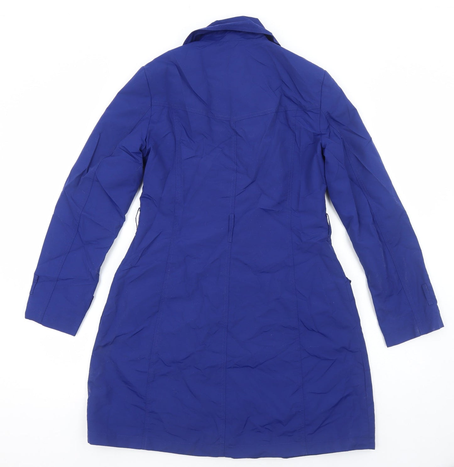 Marks and Spencer Womens Blue Trench Coat Coat Size 8 Button