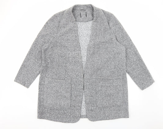 Marks and Spencer Womens Grey Overcoat Blazer Size L