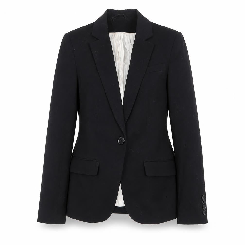 H&M Womens Black Polyester Jacket Blazer Size 6