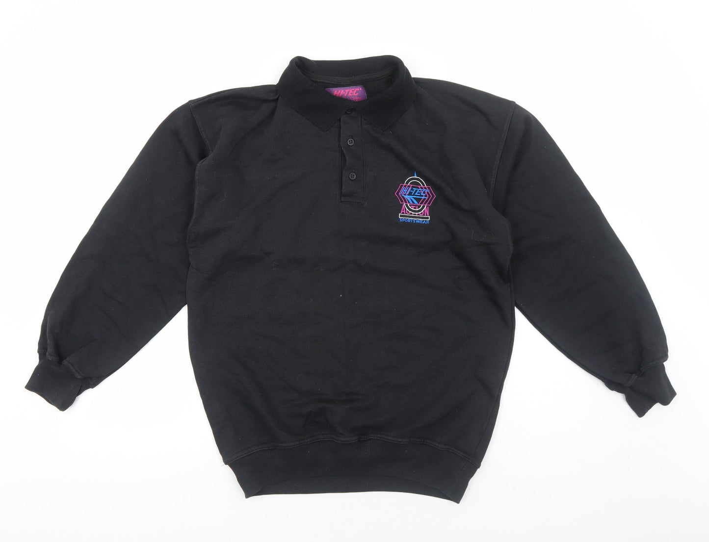 Hi-Tec Mens Black Cotton Pullover Sweatshirt Size S - Polo