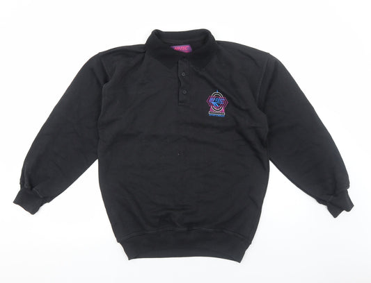 Hi-Tec Mens Black Cotton Pullover Sweatshirt Size S - Polo