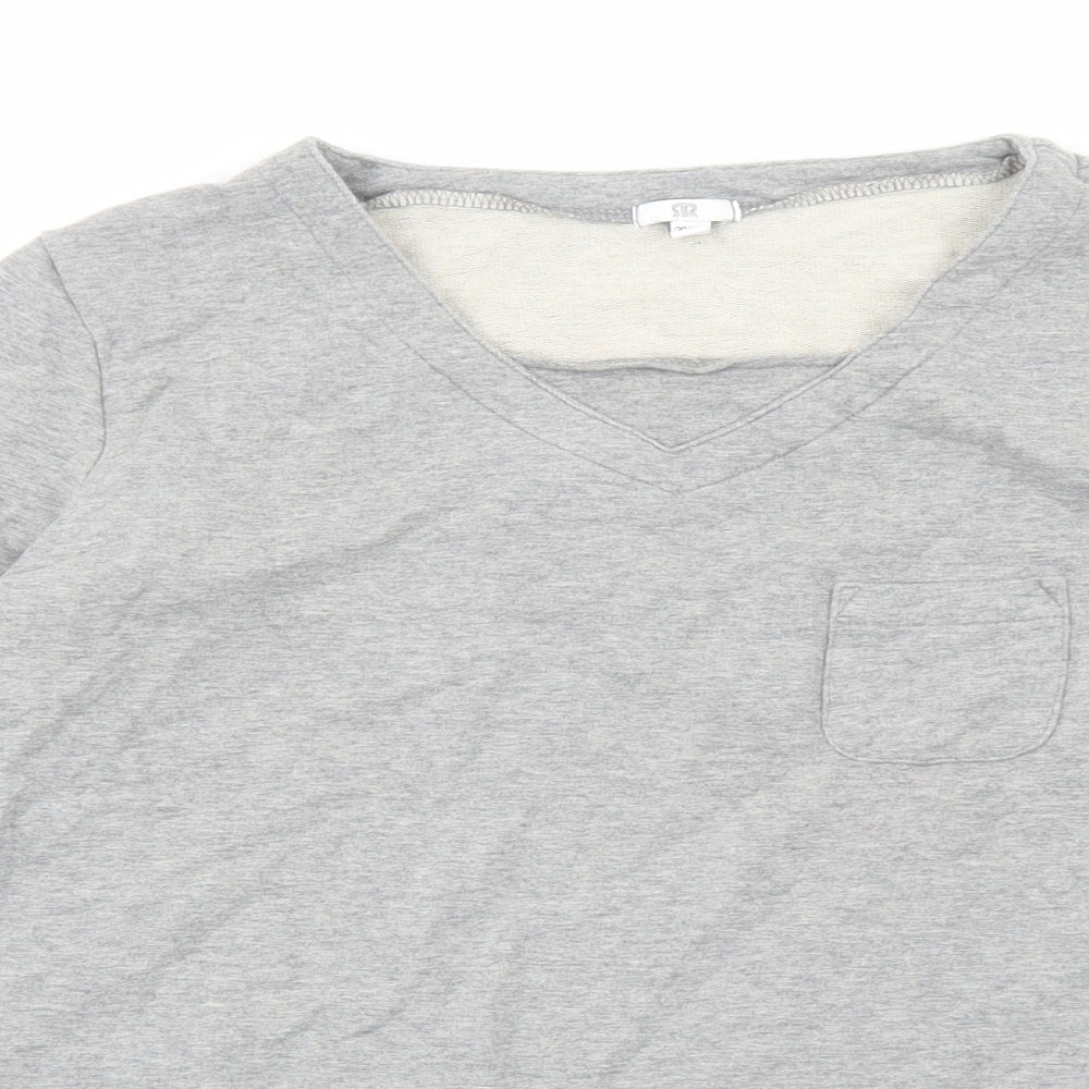 La Redoute Womens Grey Cotton Pullover Sweatshirt Size 10 Pullover