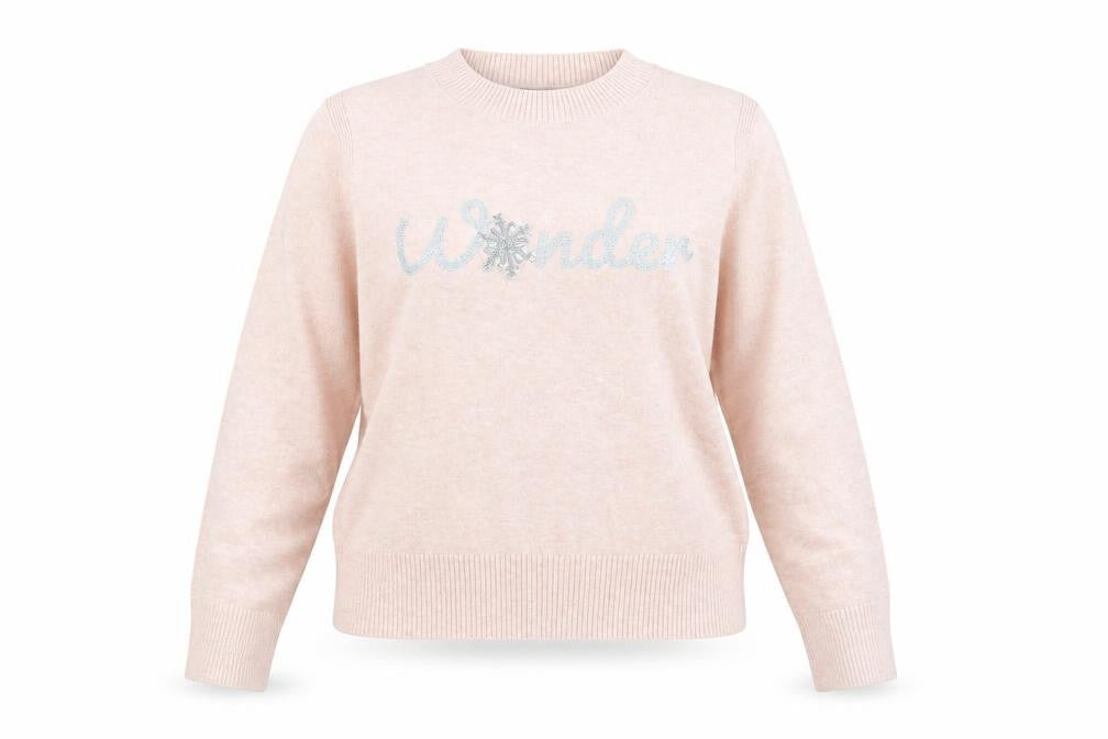 Marks and Spencer Womens Pink Round Neck Acrylic Pullover Jumper Size M