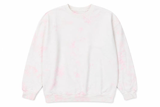 Preworn Womens Pink Geometric Cotton Pullover Sweatshirt Size M Pullover - Tie Dye Pattern
