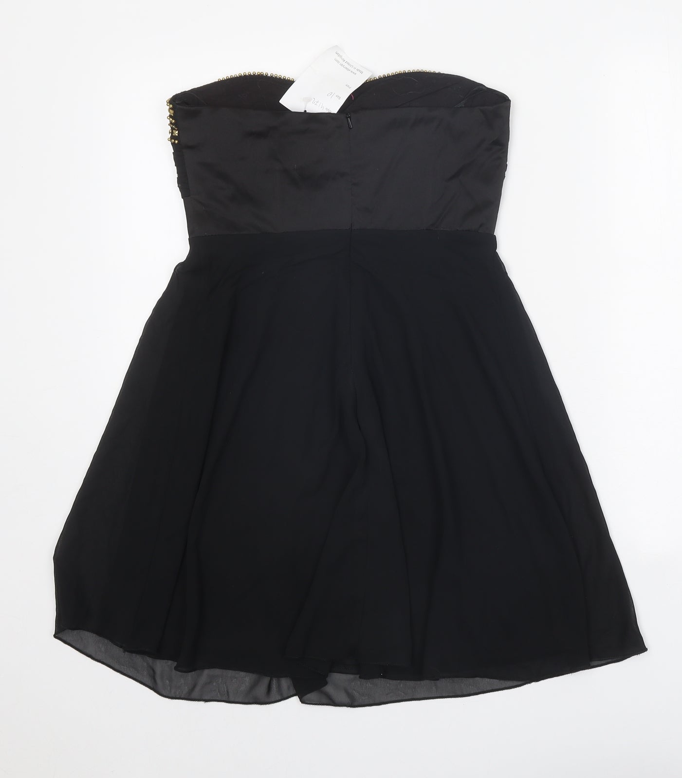 Elise Ryan Womens Black Cotton Bodycon Size 10 Sweetheart Pullover