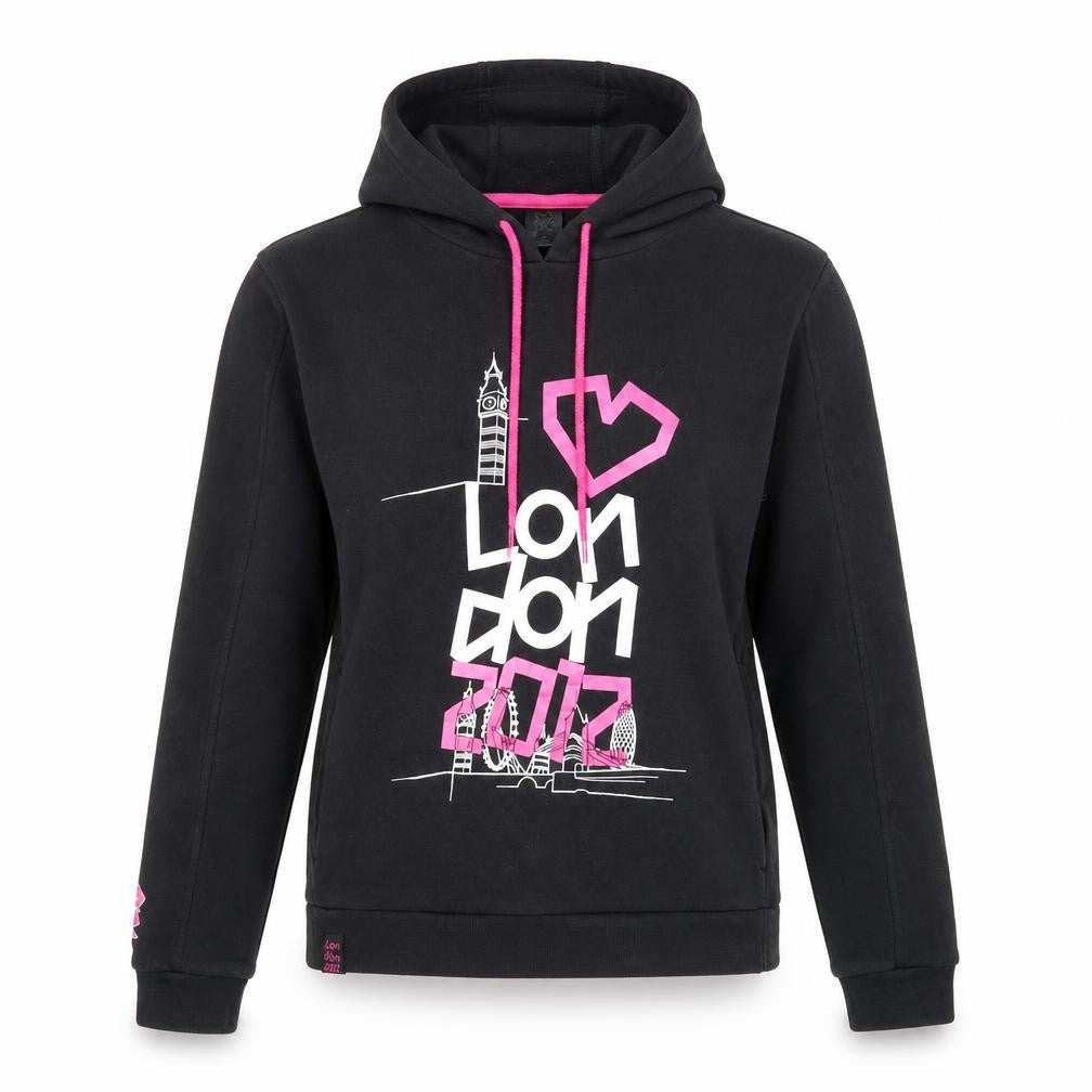 Preworn Womens Grey Cotton Pullover Hoodie Size 10 Pullover - London 2012