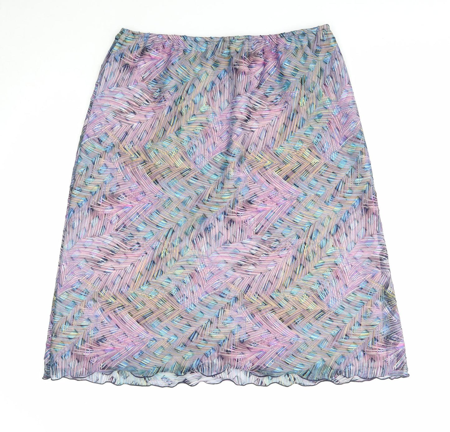 Seven Womens Multicoloured Geometric Polyester Swing Skirt Size 8