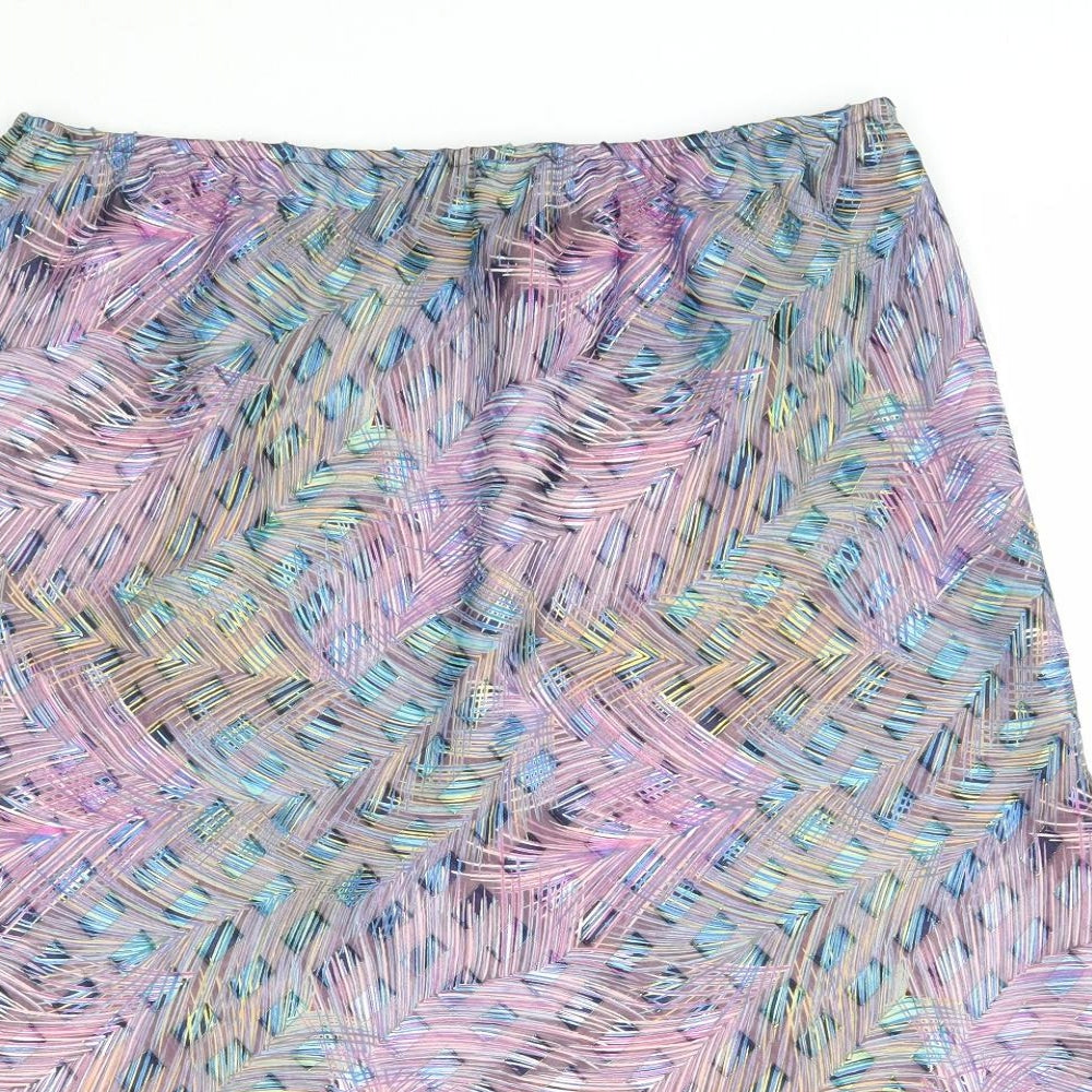 Seven Womens Multicoloured Geometric Polyester Swing Skirt Size 8