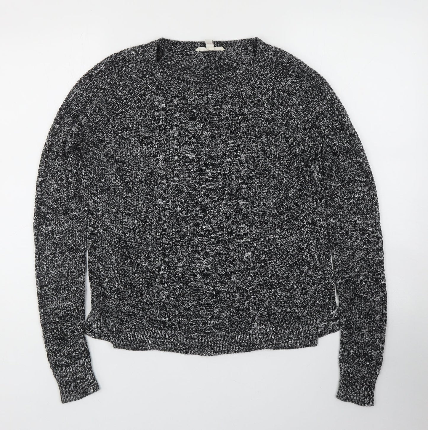 Esprit Womens Black Round Neck Acrylic Pullover Jumper Size XS