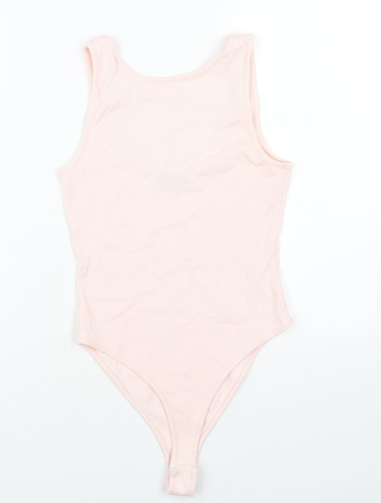 New Look Womens Pink Cotton Playsuit One-Piece Size 10 Snap