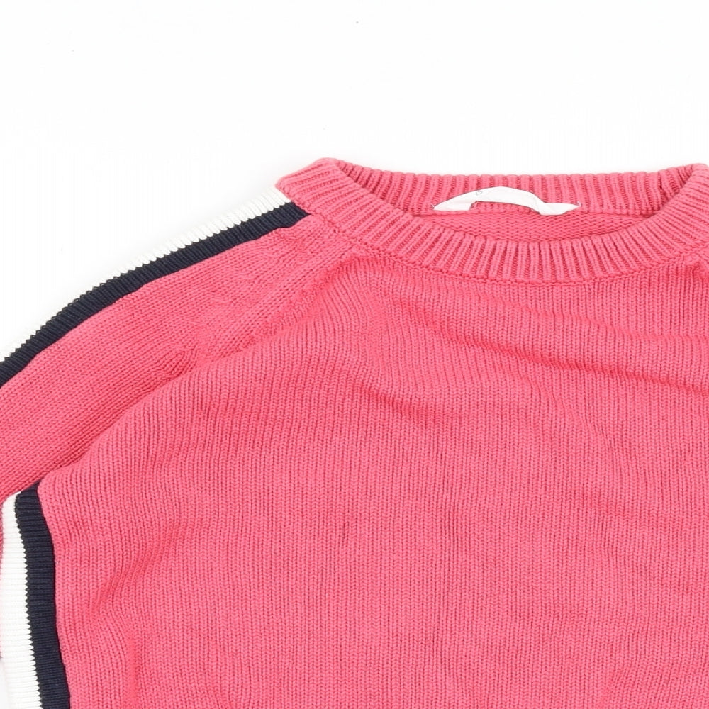 Marks and Spencer Womens Pink Round Neck Acrylic Pullover Jumper Size XS