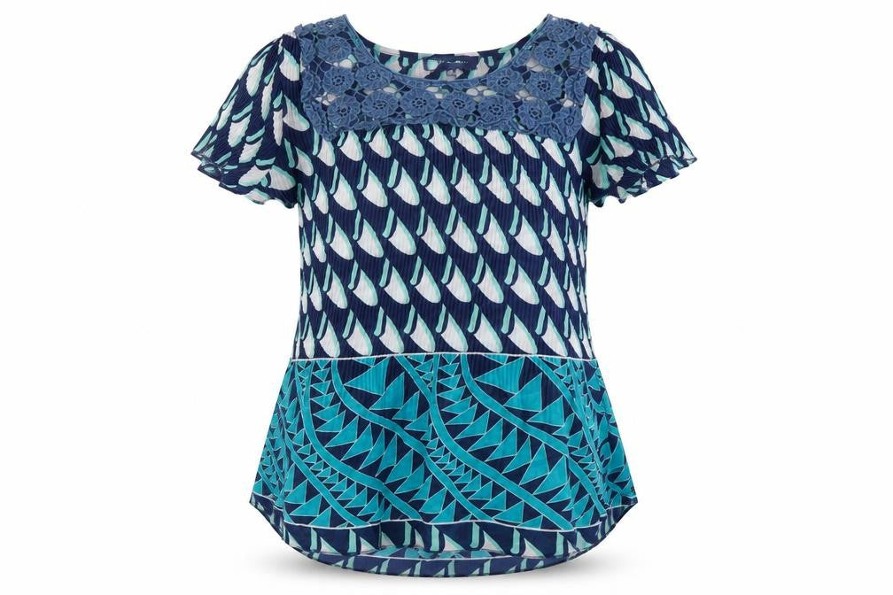 Womens UK Size 12 Autonomy Blue Polyester Blouse