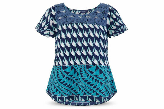 Womens UK Size 12 Autonomy Blue Polyester Blouse