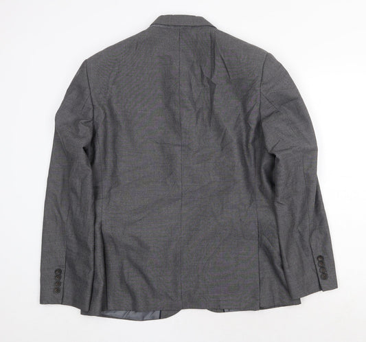Marks and Spencer Mens Grey Polyester Jacket Suit Jacket Size 40 Regular