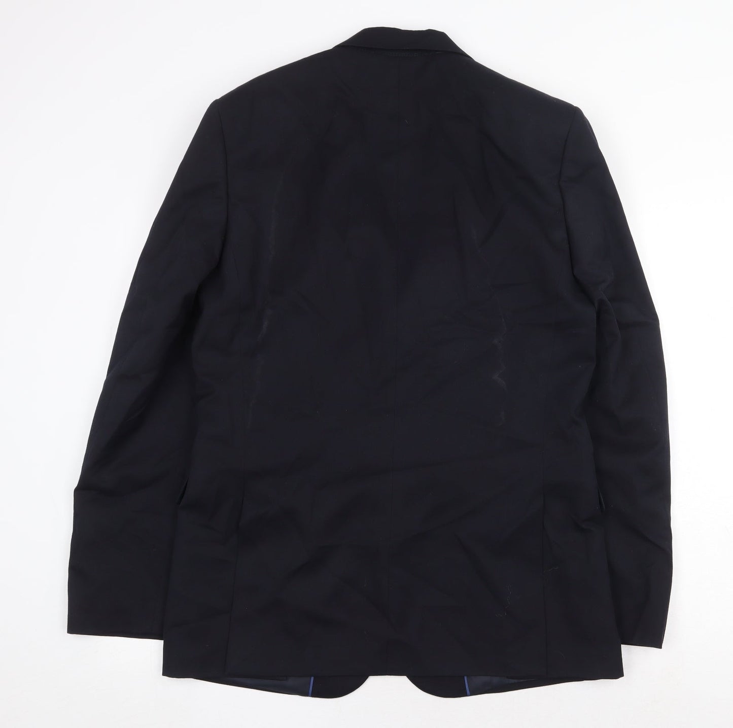 Marks and Spencer Mens Blue Polyester Jacket Suit Jacket Size 40 Regular