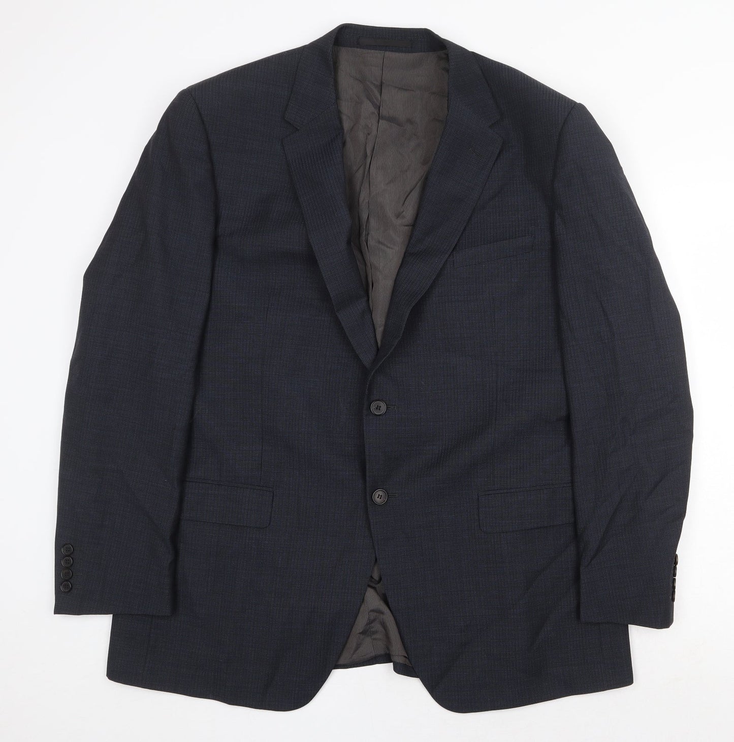Marks and Spencer Mens Blue Wool Jacket Suit Jacket Size 44 Regular