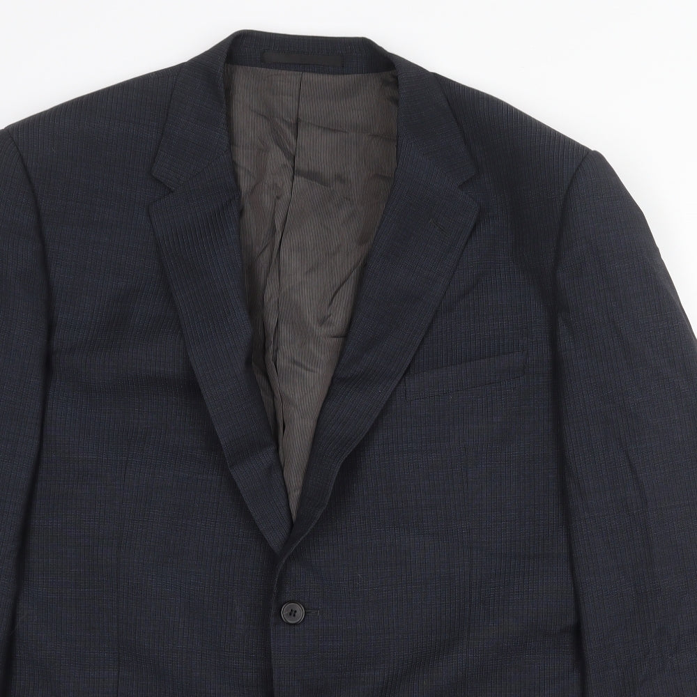Marks and Spencer Mens Blue Wool Jacket Suit Jacket Size 44 Regular