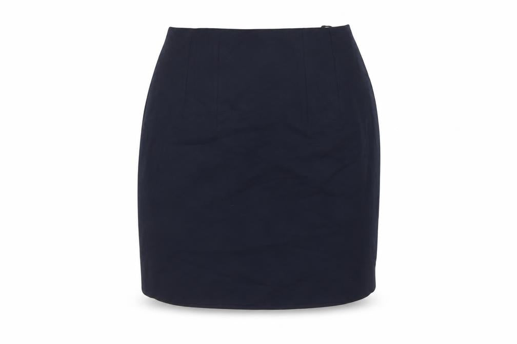 Marks and Spencer Womens Blue Polyester A-Line Skirt Size 10 Zip