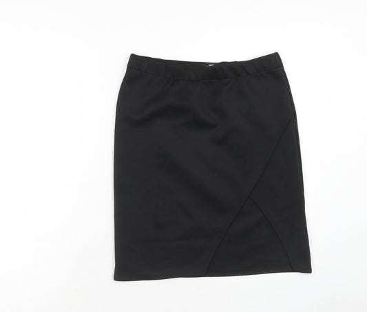 Page Womens Black Polyester A-Line Skirt Size M