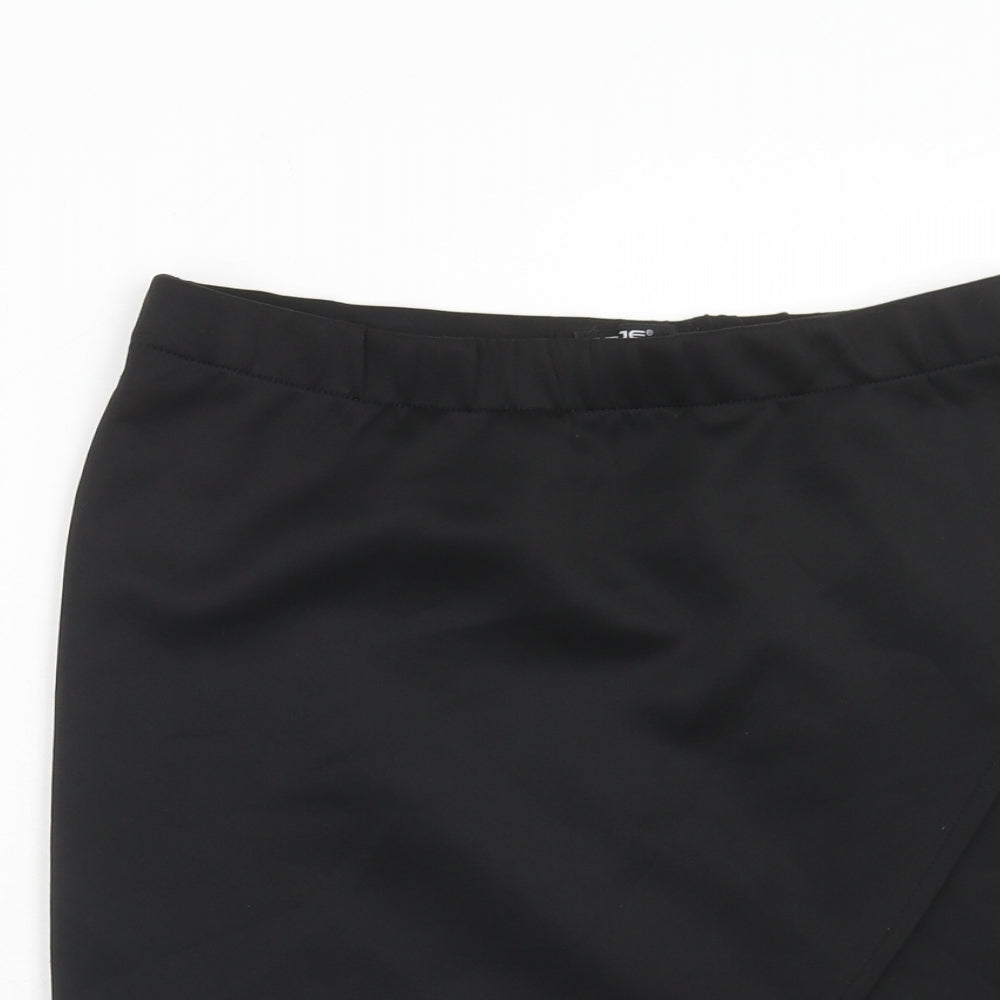 Page Womens Black Polyester A-Line Skirt Size M