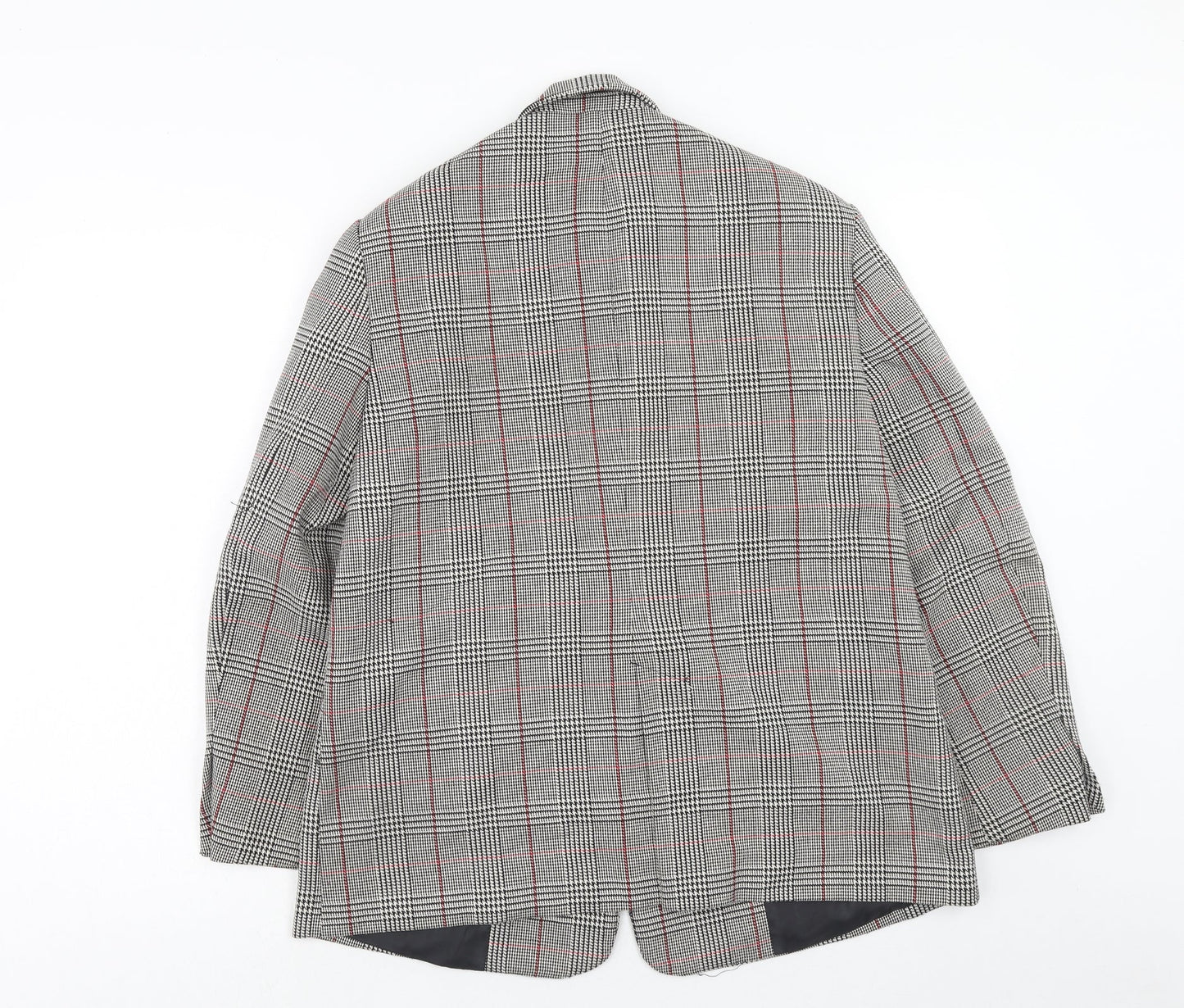 Zara Womens Multicoloured Plaid Polyester Jacket Blazer Size S
