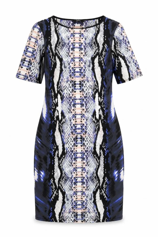 Julien Macdonald Womens Multicoloured Geometric Polyester A-Line Size 12 Round Neck Pullover