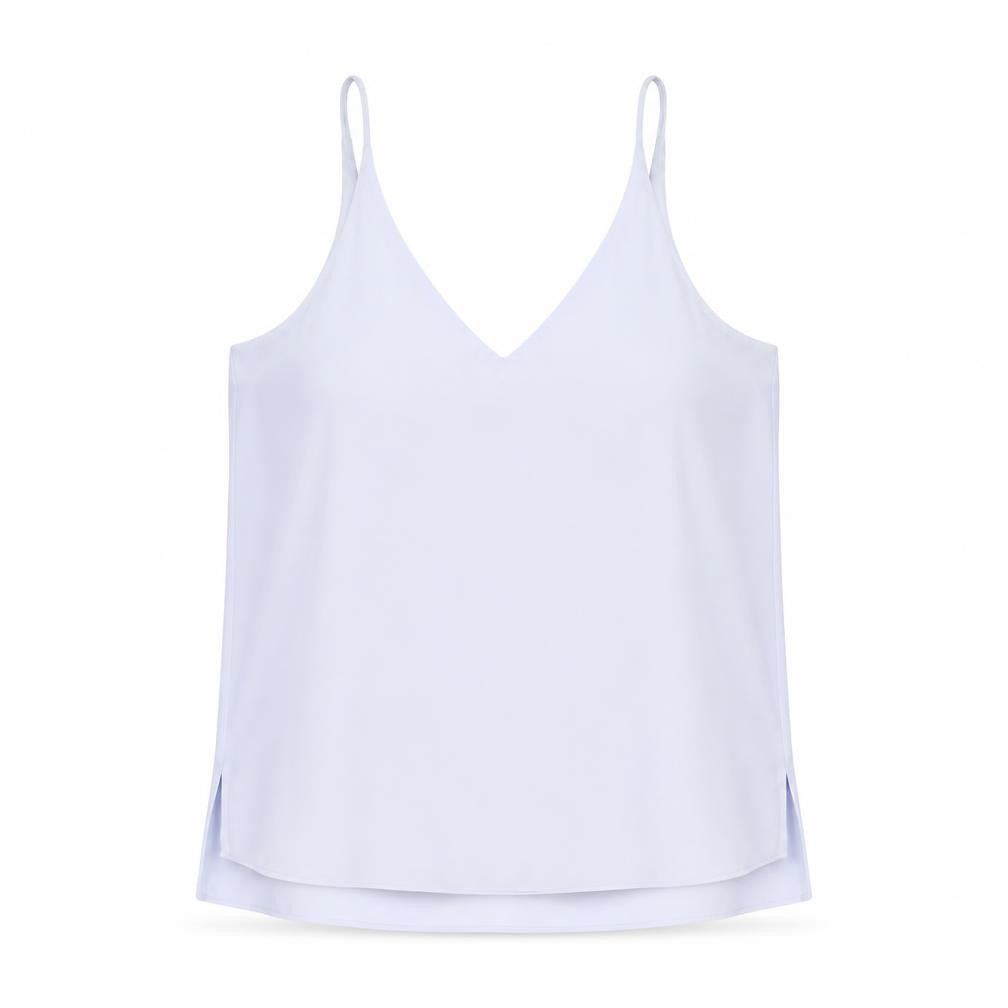 Topshop Womens Blue Polyester Basic Tank Size 10 V-Neck