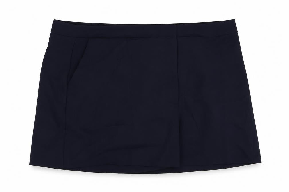 Marks and Spencer Womens Blue Polyester Hot Pants Shorts Size 24 Regular Zip