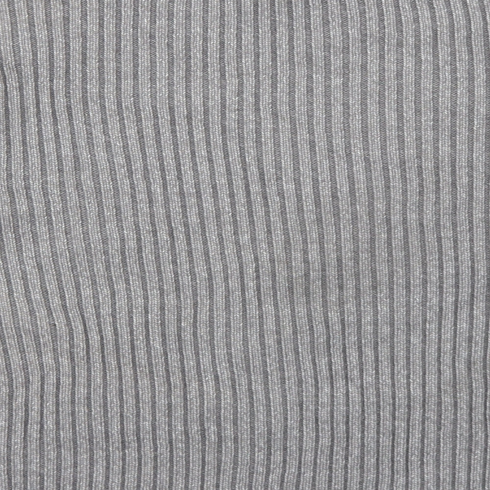 Marks and Spencer Womens Grey Round Neck Acrylic Pullover Jumper Size L