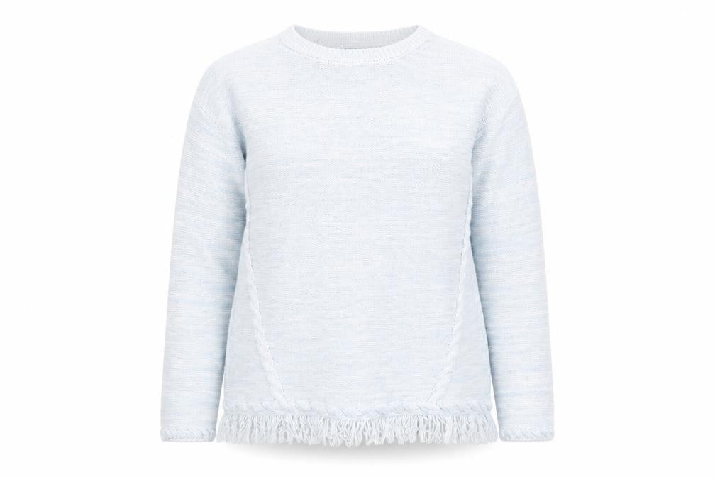 Marks and Spencer Womens Blue Round Neck Cotton Pullover Jumper Size 12