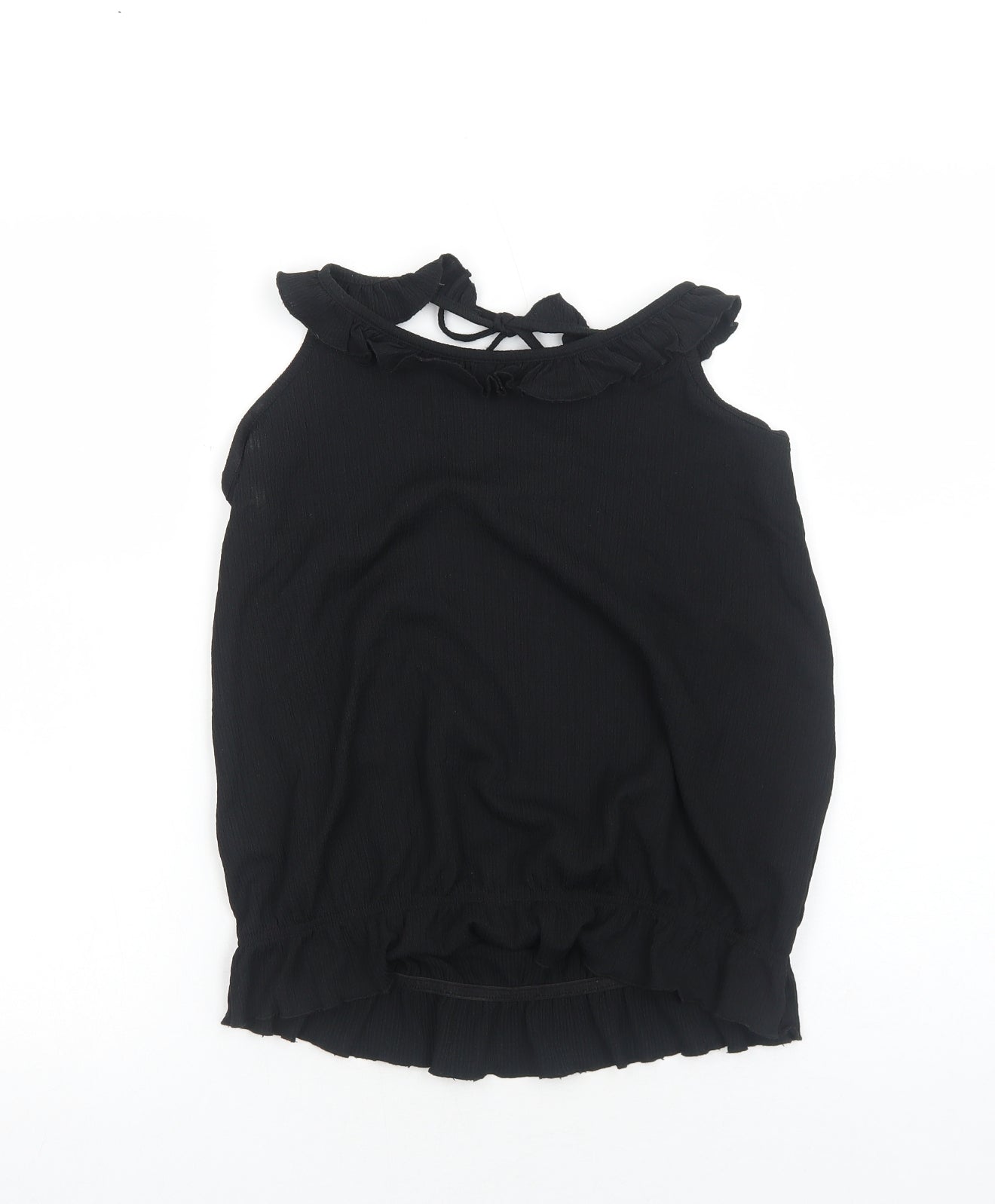 Preworn Womens Black Viscose Basic Tank Size M Halter